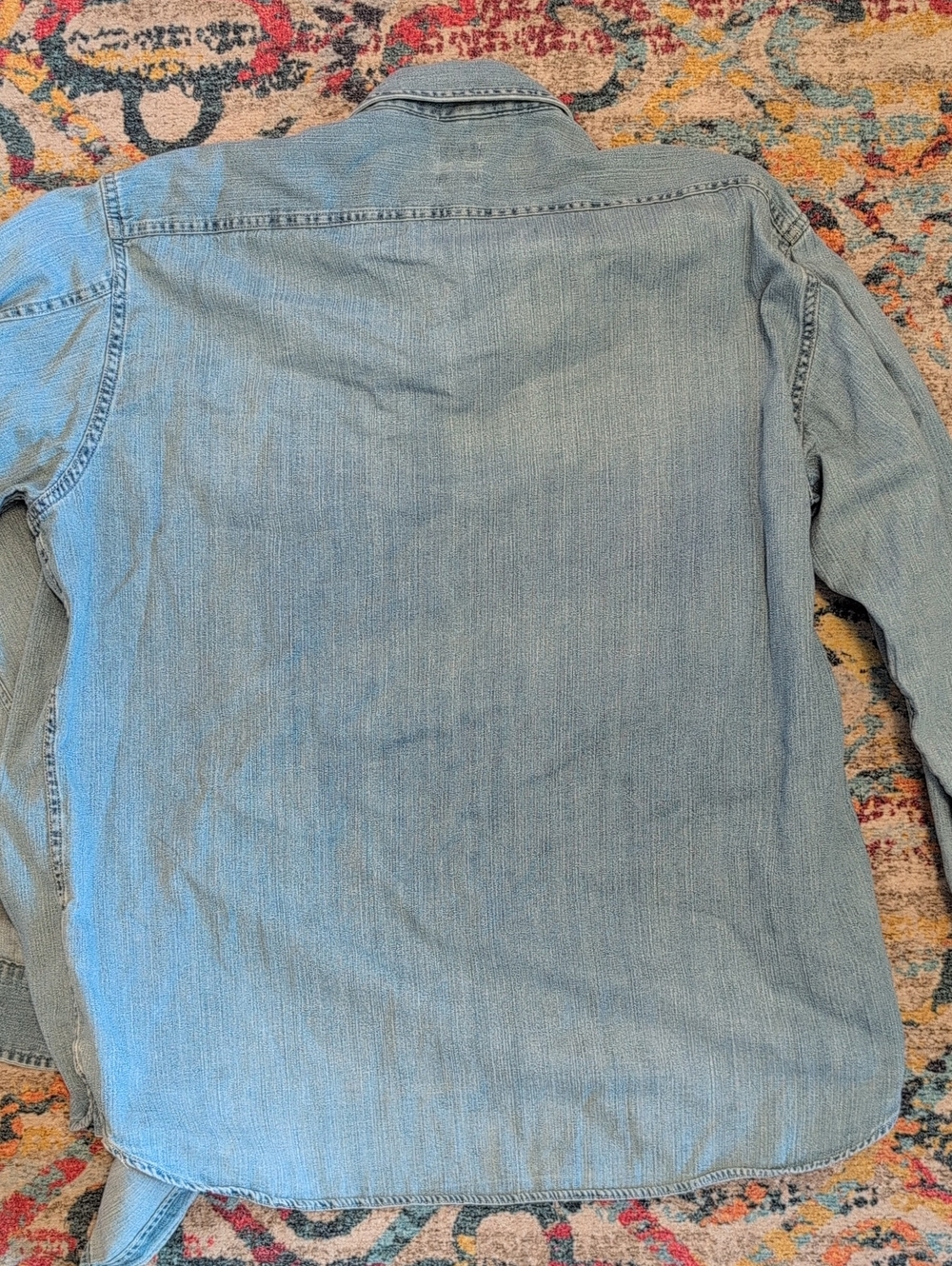 Men's XL Uniqlo Slim Fit Denim Shirt - Picture 5 of 5
